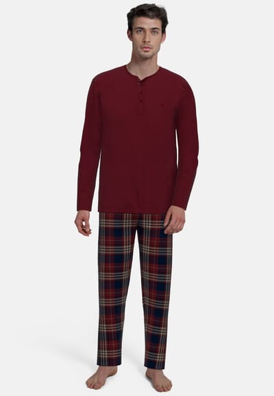 Tom Tailor pyjama lange broek rhodos red