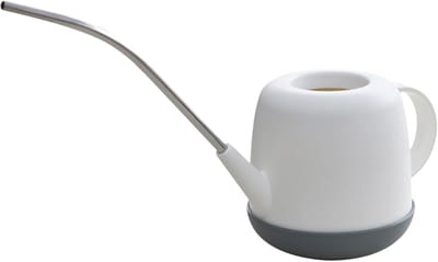 Gieter voor kamerplanten met lange tuit - ideaal voor bloemen en vetplanten - 1 liter (wit)