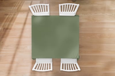 Tafelkleed - Tafellaken - 100x100 cm - Groen - Effen kleur - Olijfgroen - Binnen en Buiten