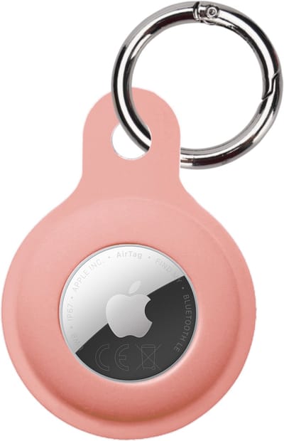 Hoesje Geschikt voor Apple AirTag 2 Sleutelhanger Hoesje Siliconen Hanger - Hoesje Geschikt voor Apple AirTag 2e generatie Hanger Sleutelhanger Hoesje - Lichtroze