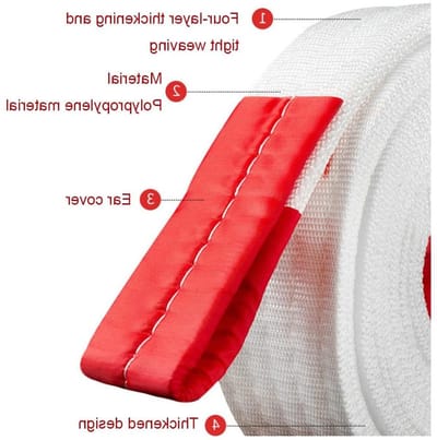 Hijband - Polyester band - Zwaar Tillen - Slijtvaste lussen - 5 Meter - Blauw