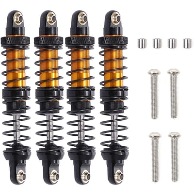 4 stuks Verstelbare 80mm Metalen Schokdemper voor 1/10 CC01 Afstandsbediening Crawler Off-road Auto 80MM