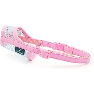 Hondenmuilkorf Handige anti-bijtmuilkorf voor kleine, middelgrote en grote honden Duurzaamheid Mesh Draagbaar Multifunctionele hondenmuilkorf XS-2XL XS roze