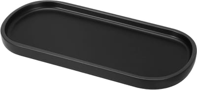 Ovalen Opbergtray voor Badkamer, Organisator voor Kaarsen, Zeep en Handdoeken - Zwart Resin Design voor een Nettere Look