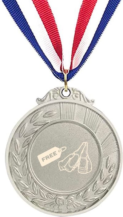 Akyol - free beer medaille zilverkleuring - Bier - bier liefhebber - cadeau