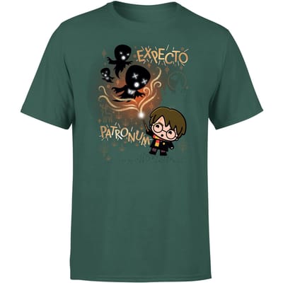Harry Potter Kids Expecto Patronum Men's T-Shirt - Green - S