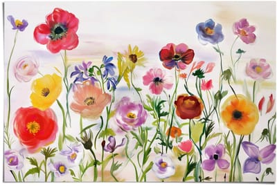 Poster Bloemenveld - 61 x 91,5 - Papier - REINDERS