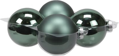 4x stuks kerstversiering kerstballen emerald groen (greenlake) van glas - 10 cm - mat/glans - Kerstboomversiering