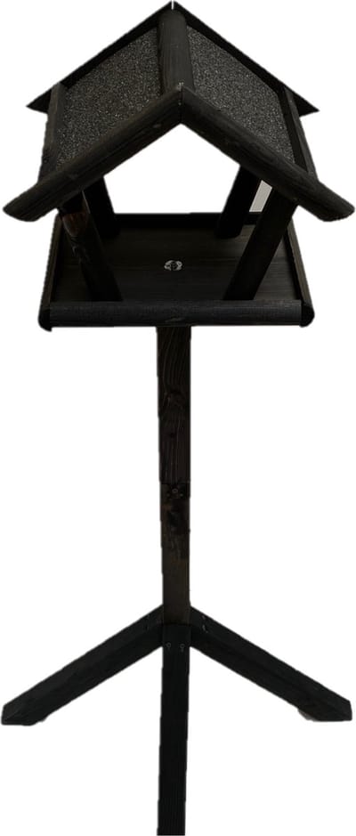 Vogelhuis Voedertafel op staander Zwart