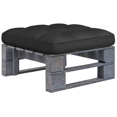 vidaXL - Tuinhocker - pallet - geïmpregneerd - grenenhout - grijs