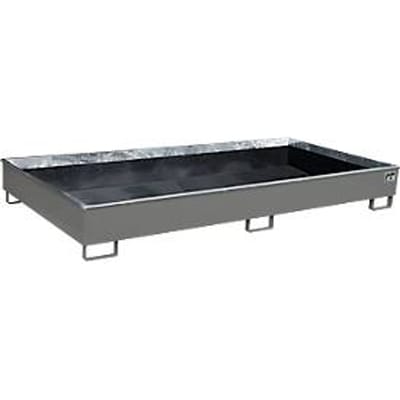 Bauer Etagebak RW 2700-2 PE, met PE inleg, L 2665 x B 1315 x H 305 mm, muisgrijs RAL 7005
