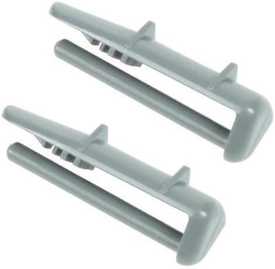 Achterrail Eindkappen - Vaatwasser Onderdelen - Apparaat Reparatie - Hoogwaardig Kunststof - Pack van 2 - Zwart
