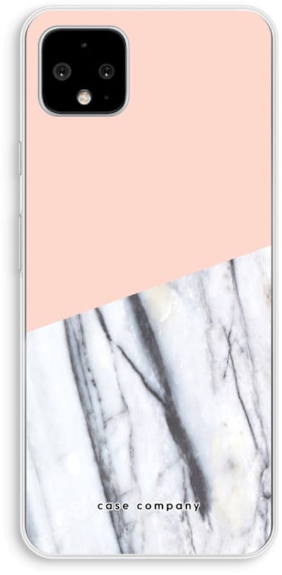 Case Company® - Hoesje geschikt voor Google Pixel 4 XL hoesje - A touch of peach - Soft Cover Telefoonhoesje - Bescherming aan alle Kanten en Schermrand