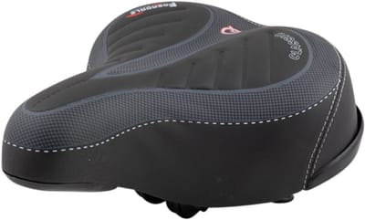 Fietszadel Luxe - zwart/grijs - met grote vering