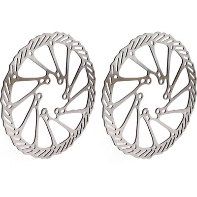 2 Stuks Fiets Schijfrem Rotoren Lichtgewicht Snelle Warmteafvoer Staal Hoge Hardheid Mountainbike 160mm/6.3in: 750LB/IN gray