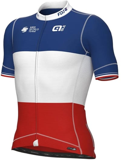 Ale Groupama Fdj Champion France Pro 2023 Korte Mouw Wielertrui Veelkleurig S Man
