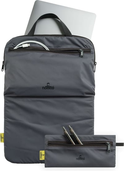 NOMAD® Laptop Sleeve Premium 15.6 Inch | Grijs | Laptoptas | Laptophoes met Opbergvak & Etui