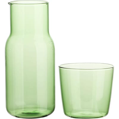 Nachtkastje Karaf en Glazen Set Glazen Karaf met Drinkbeker 520ml Karaf en 280ml Beker voor Kamer Kantoor Type 2