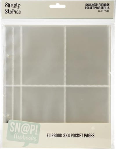 Simple Stories - Sn@p Flipbook/ Fotoboek Refill Paper - 7x10cm - Transparant