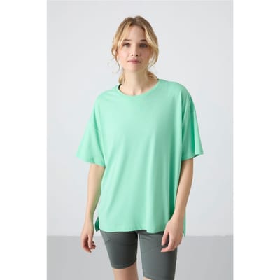 Overmaatse Katoen-Modal Crew Neck T-Shirt