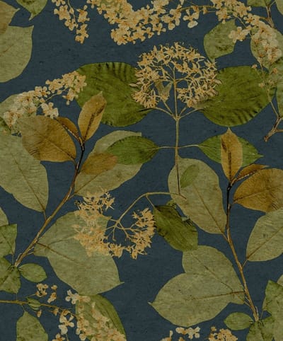 Decoprint Herbarium Behang met bladeren en bloemen - HE27233   5415058080532   Behang