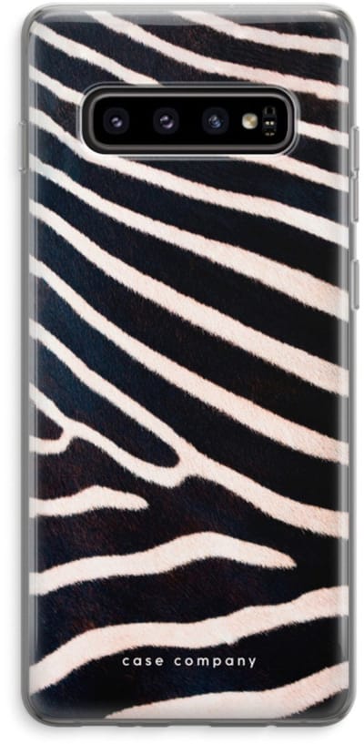 Hoesje geschikt voor Samsung Galaxy S10 Plus hoesje - Zebra - Soft Cover Telefoonhoesje - Bescherming aan alle Kanten en Schermrand