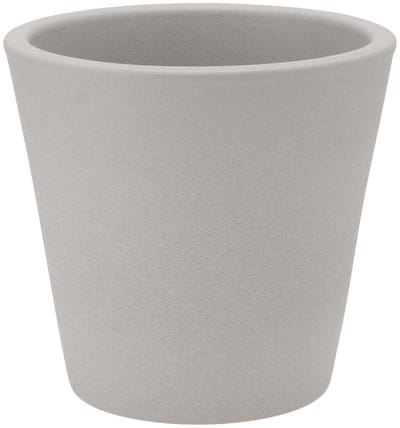 DK Design Bloempot/plantenpot - Vinci - lichtgrijs mat - voor kamerplant - D16 x H18 cm