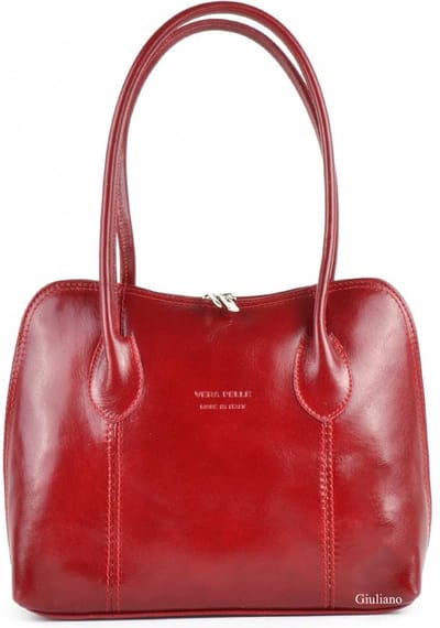 Giuliano klassieke handtas Juliette - Rood - Dames - Made in Italy