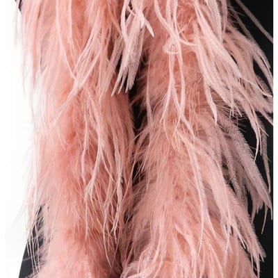 Kleurrijke 1ply Struisvogelveren Boa 2Meter Pluimen Sjaal voor Bruiloft Kleding Decoratie Naaien Ambachten Kostuum Kleding Accessoires L koningsblauwe kleur