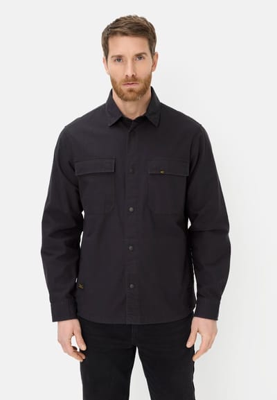 camel active Overshirt met zakken - Maat menswear-XL - Navyblauw
