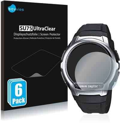 Savvies - Screenprotector voor Casio Wave Ceptor WV-58 - Folie Beschermfolie transparant 6 Stuks