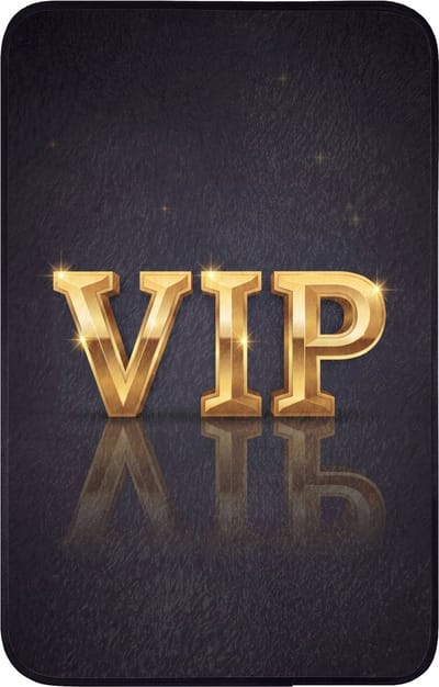 WC mat 50x80 cm - Antislip - VIP - Goud - Schittering - Toiletmat - Vloermat - Douchemat - Toilet tapijt - Toiletmatten
