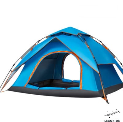 Lexorion Pop-up Tent 2-3 Personen – Waterafstotend Automatische Kampeertent en Pop-up Tent – Snel Opzetbaar in 1 Minuut – Festival, Strand & Outdoor – 210D Oxford – Inclusief Draagtas & Muggengaas - Blauw