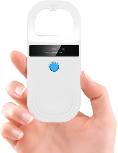 Draagbare ID-scanner voor Dierenchips 1342 KHz 128 Records Gegevensopslag - Microchip Scanner voor Huisdieren - Honden Varkens Dierbeheer .