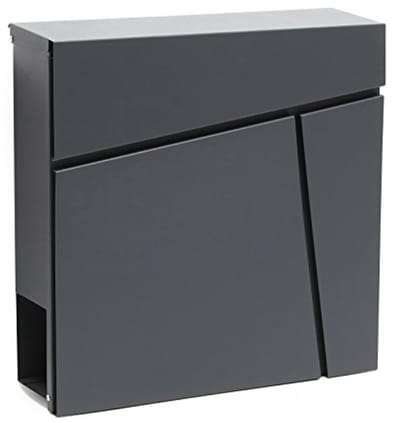 Moderne brievenbus met krantenrol - Wandmontage - Poedercoating - Antraciet
