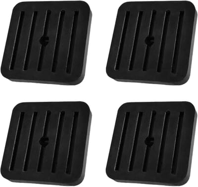 Trillingsdempers Rubber - Apparaatvoetjes - Geluidsisolatie - Universeel Toepasbaar - 4 Stuks - Zwart