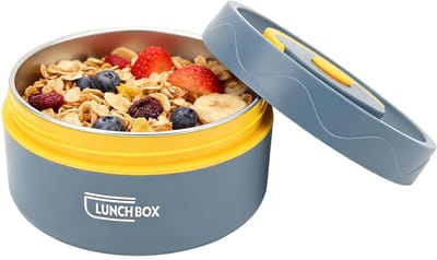 Dailygoods- Lunchbox Geïsoleerd - 304 Roestvrij Staal - 420ml - Dubbele Laag - Draagbare Container - Voedsel Pot voor Werk/School - Voedselcontainer