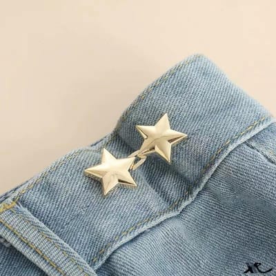 Petite boucle de ceinture étoile, boucle de ceinture amovible sans couture, outil pour petite taille en cas de grand changement de taille de jeans or