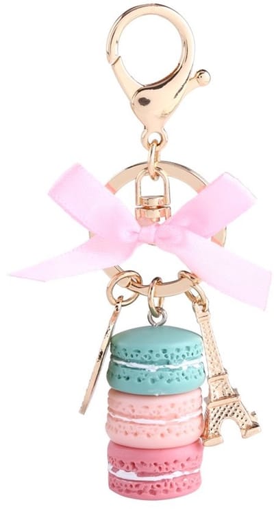 Dailygoods- Sleutelhanger Eiffeltoren - Macaron Sleutelhanger - Hars Decoratie - Duurzaam - Handtas/Telefoon Accessoire - Veilig voor Huid - Tasaccessoire