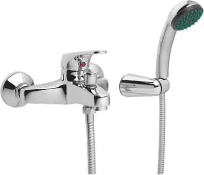 GO by Van Marcke Fresh eengreepsmengkraan baddouche compleet inclusief handdouche hartafstand 15 cm keramische schijven inclusief rozetten en S-koppelingen