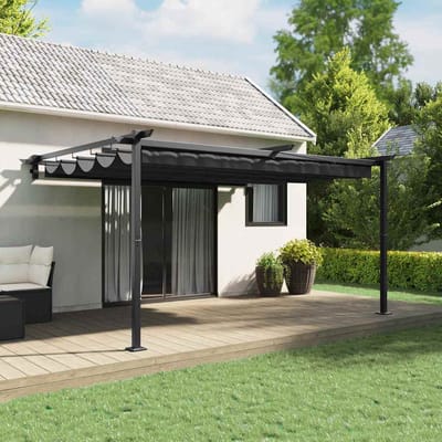 vidaXL Paviljoen 400 x 300 x 200 cm Antraciet Polyester