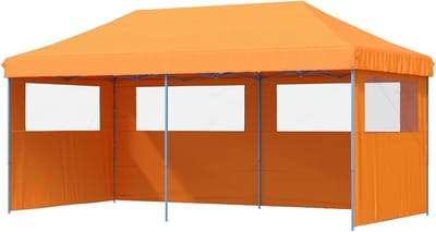 Opvouwbare Partytent - Pop-up Tent Paviljoen - Feesten Organiseren - Snel Opzetbaar - 580 x 292 x 315 cm - Oranje