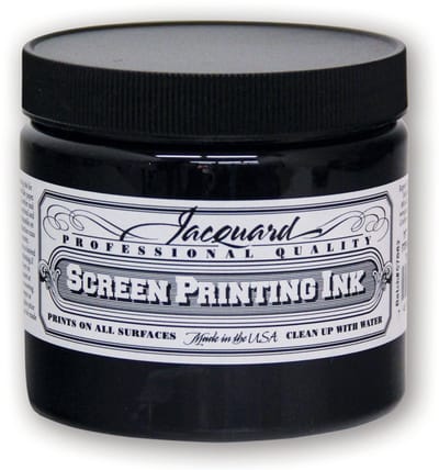 Jacquard Zeefdruk Inkt Zwart 470 ml - Textielverf voor stof en papier