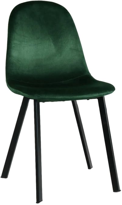 SET DEAL: 4 stuks Eetkamerstoel Simpy donkergroen velvet eetstoel zetel