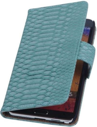 Samsung Galaxy Note 3 Neo - Slang Turquoise Booktype Wallet Hoesje