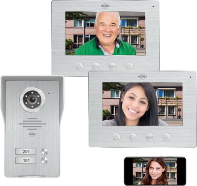 ELRO DV4000IP2 Wifi IP Video Deur Intercom – 2 appartementen - 1080P Full HD Camera met nachtzicht – 4-draads kabel – 16 Beltonen