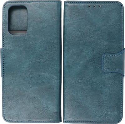 BestCases -  OnePlus 9R Hoesje - OnePlus 9R Bookcase Telefoonhoesje - OnePlus 9R Kaarthouder Portemonnee Hoesje - Kunstleer - Blauw