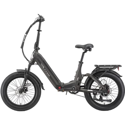Vélo Électrique Pliant TTGO F7 – Moteur 250W – Batterie 48V 15Ah – Autonomie Max 120-140 km – Pneus 20 ×3.0  – Freins Hydrauliques – Shimano 7 vitesses gris