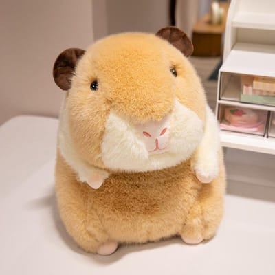 1/25/30/40CM Realistisch Cavia Pluche Speelgoed Kawaii Hamster Knuffeldier Kussen Zacht Kerstcadeau voor Kinderen 25cm lichtbruine kleur