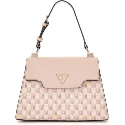 GUESS Handtas Schoudertas G Wave Top Handle Flap Blush Logo Oud roze
